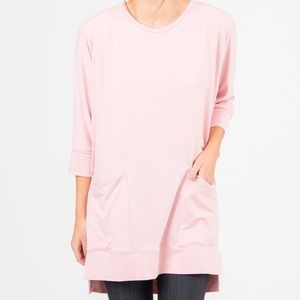 Deep pocket tunic pink